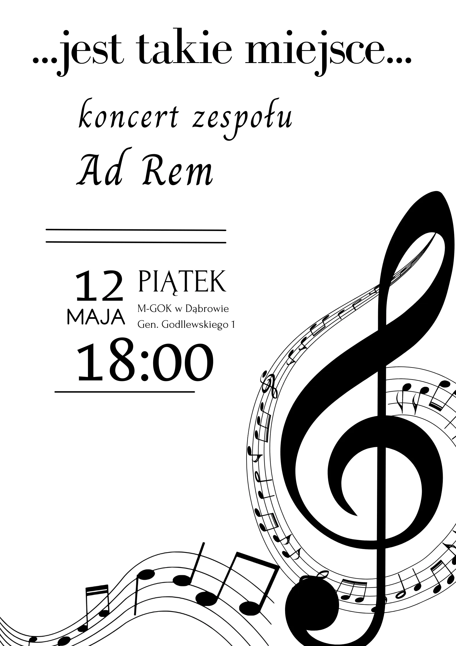 Plakat koncert Ad Rem