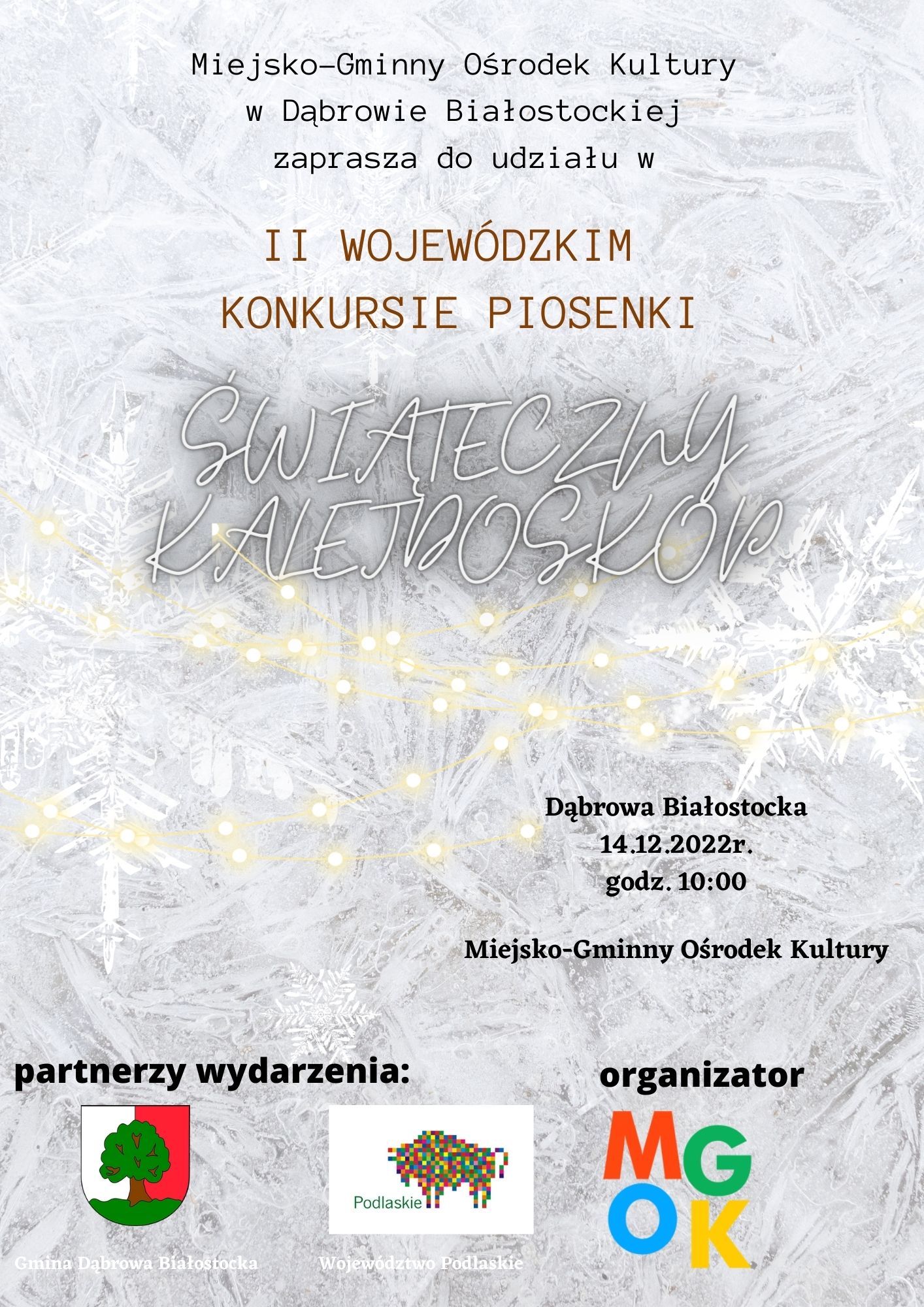 Plakat II wojewódzkiego konkursu świąteczny kalejdoskop