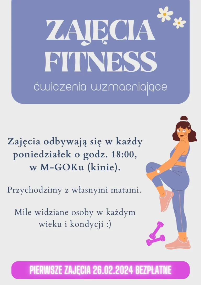 plakat zajęcia fitness