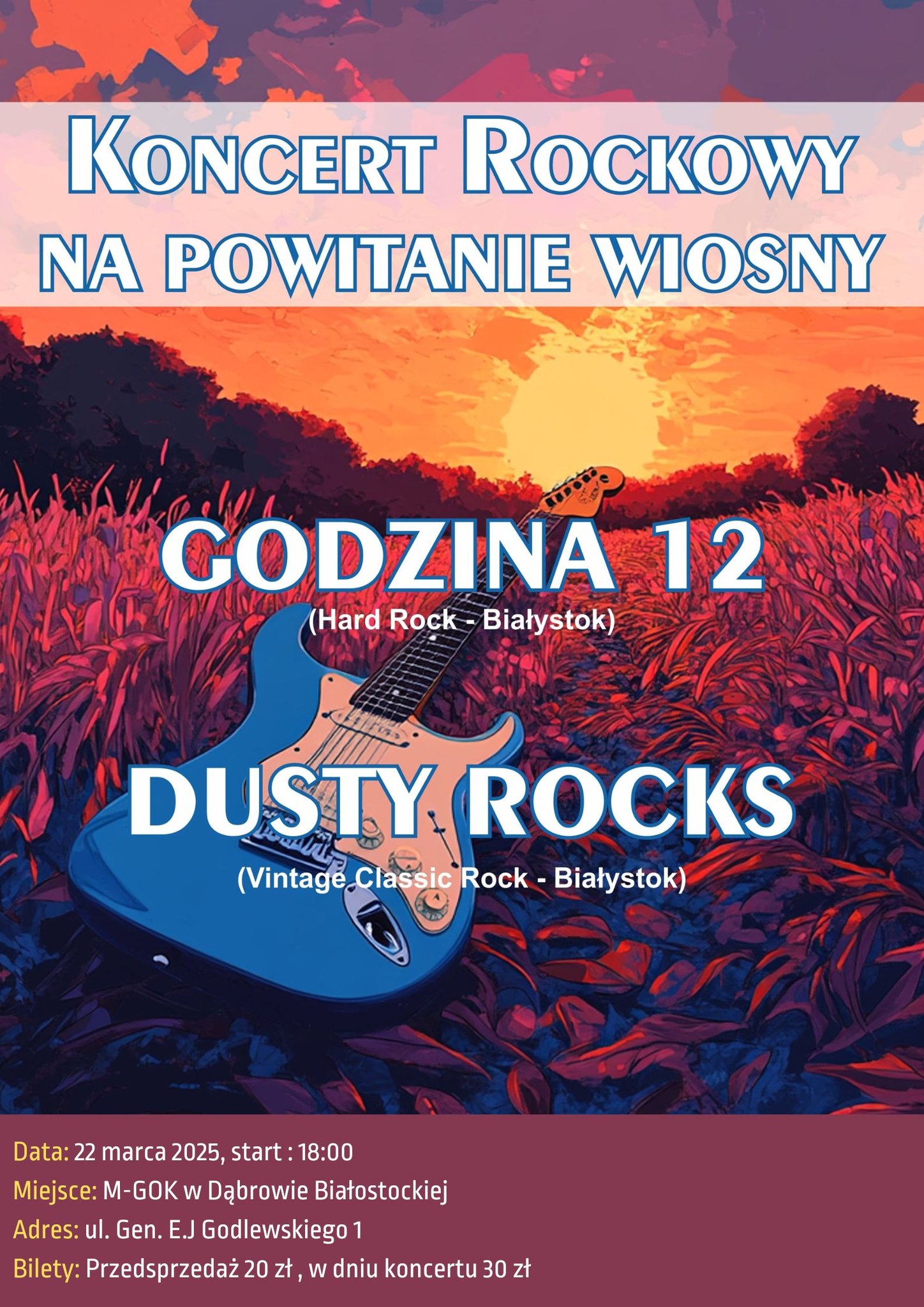 plakat koncertu na przywitanie wiosny
