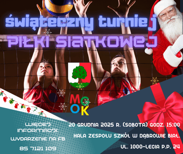 Plakat na turniej piłki siatkowej