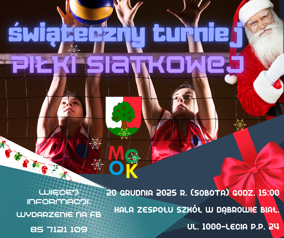 Plakat na turniej piłki siatkowej