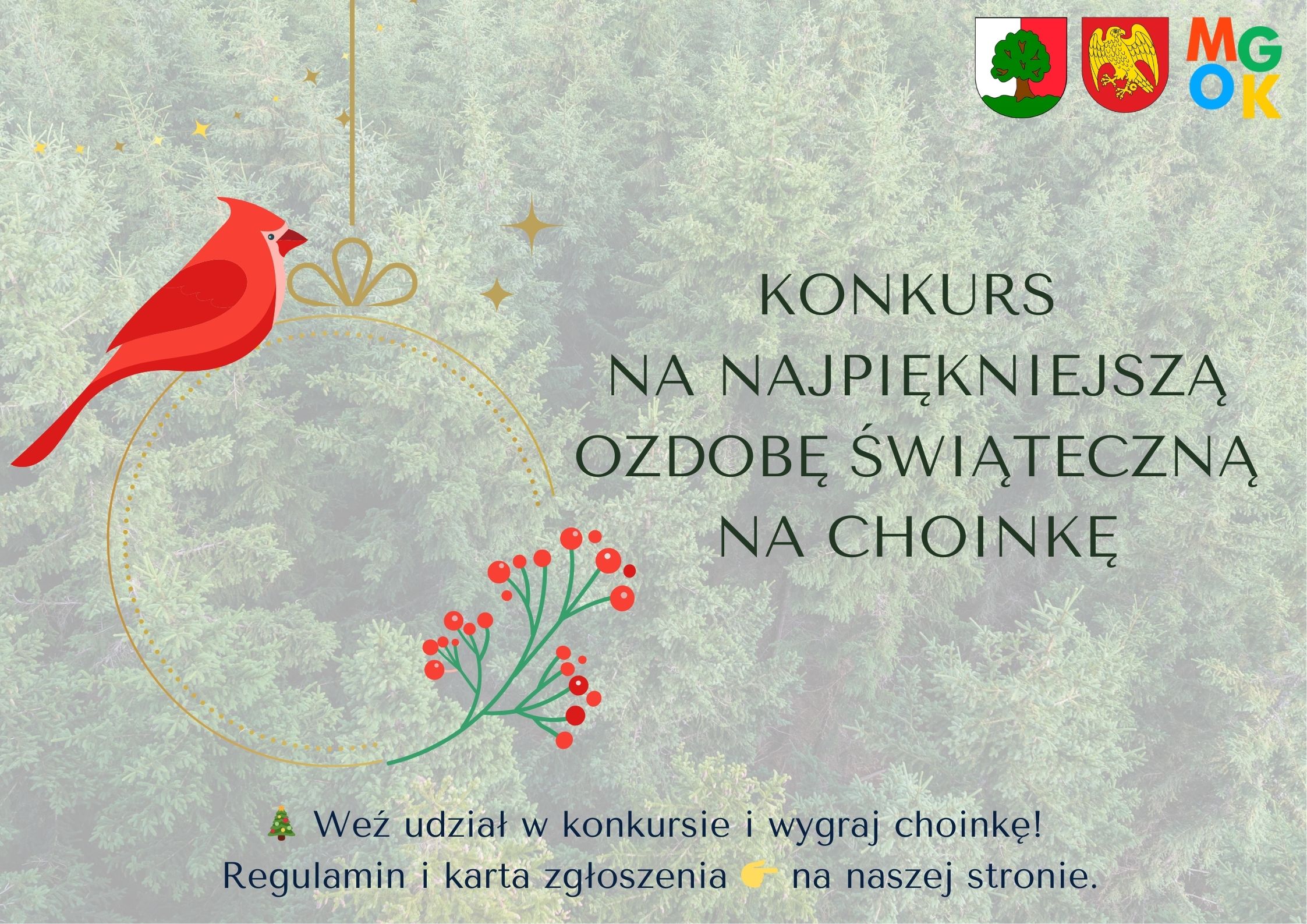 Blue, Red and Gold Modern Merry Christmas and Happy New Year Family Photo Poster