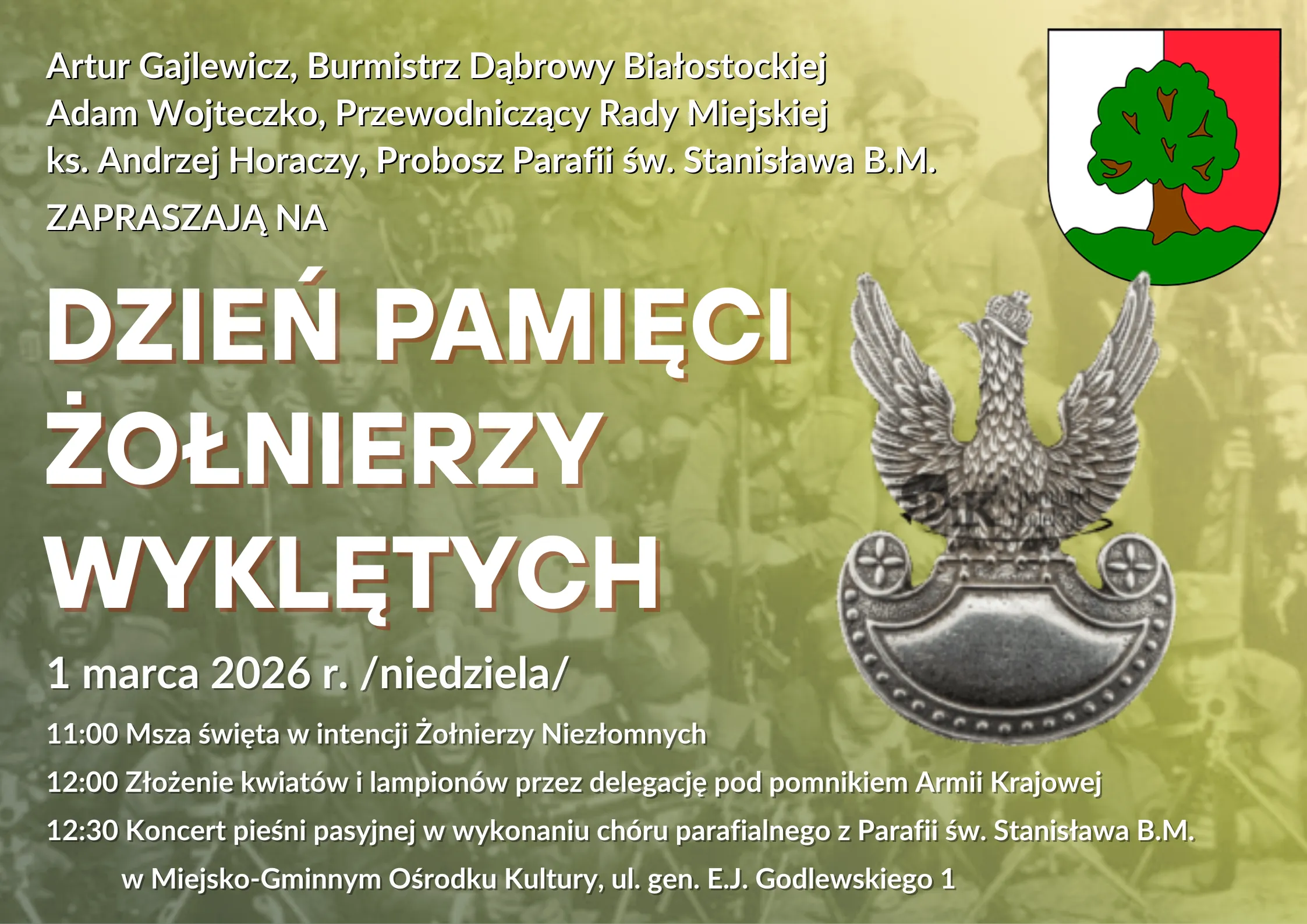 Plakat dzień pamięci żołnierzy wyklętych